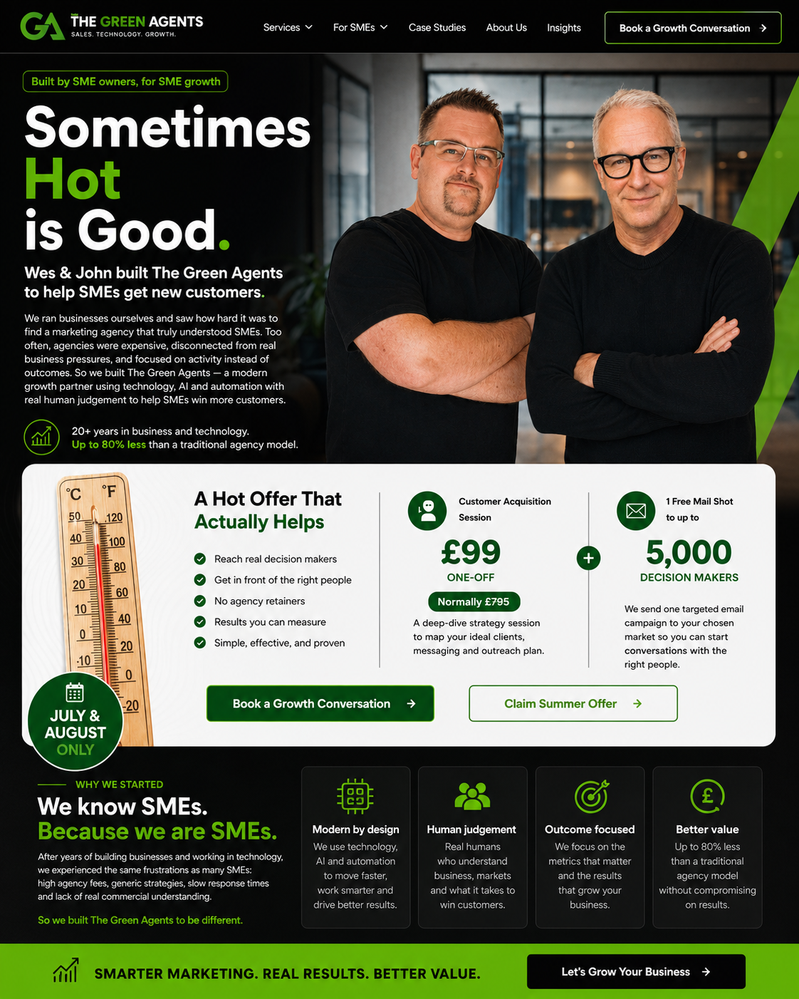 The Green Agents story featuring Wes and John